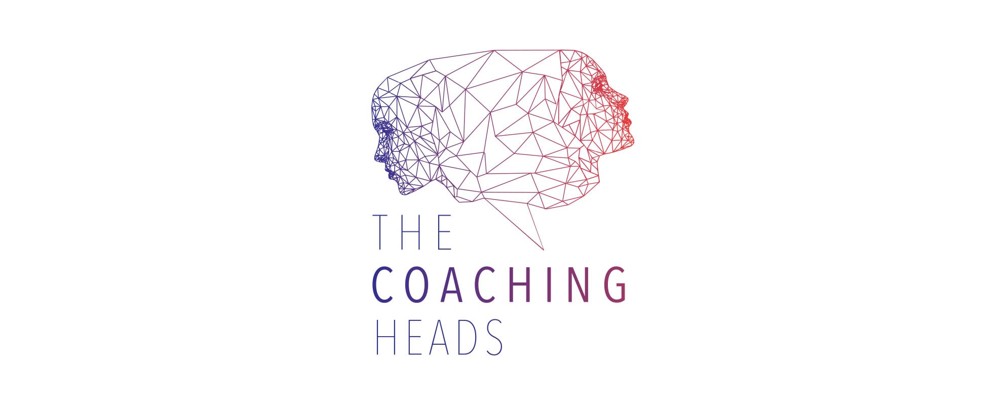 logo coaching heads branding design