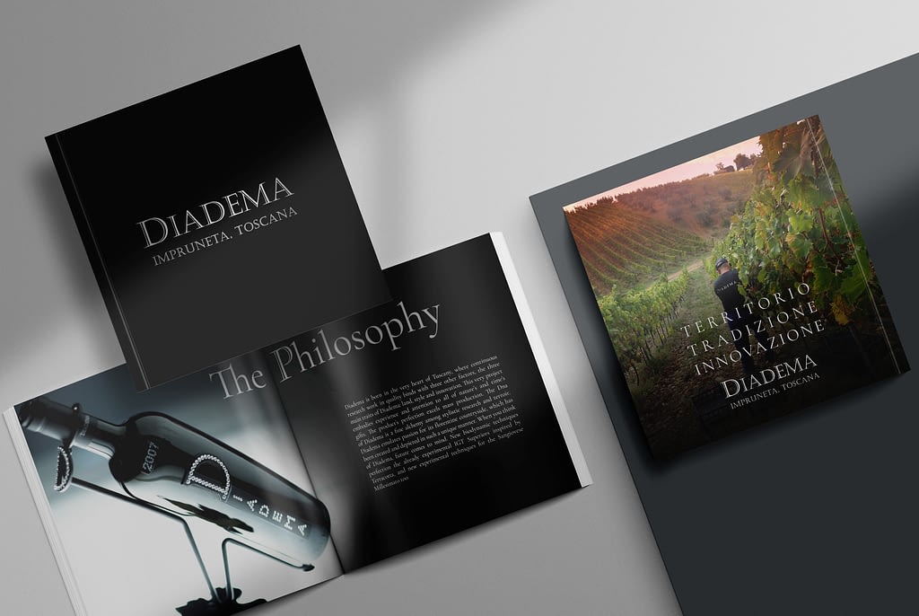 Diadema Wine Brochure Graphic Design